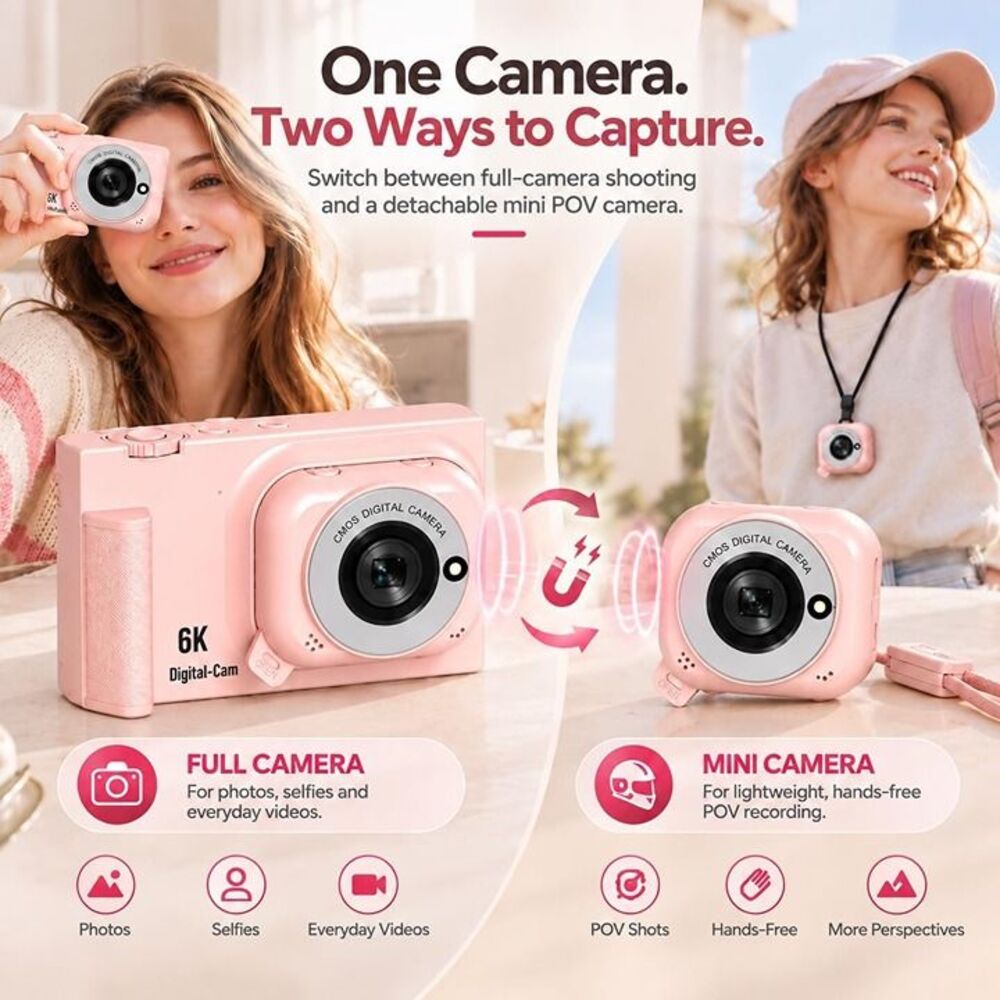 Digital Camera with Detachable Mini Camera - Picture 2 of 9